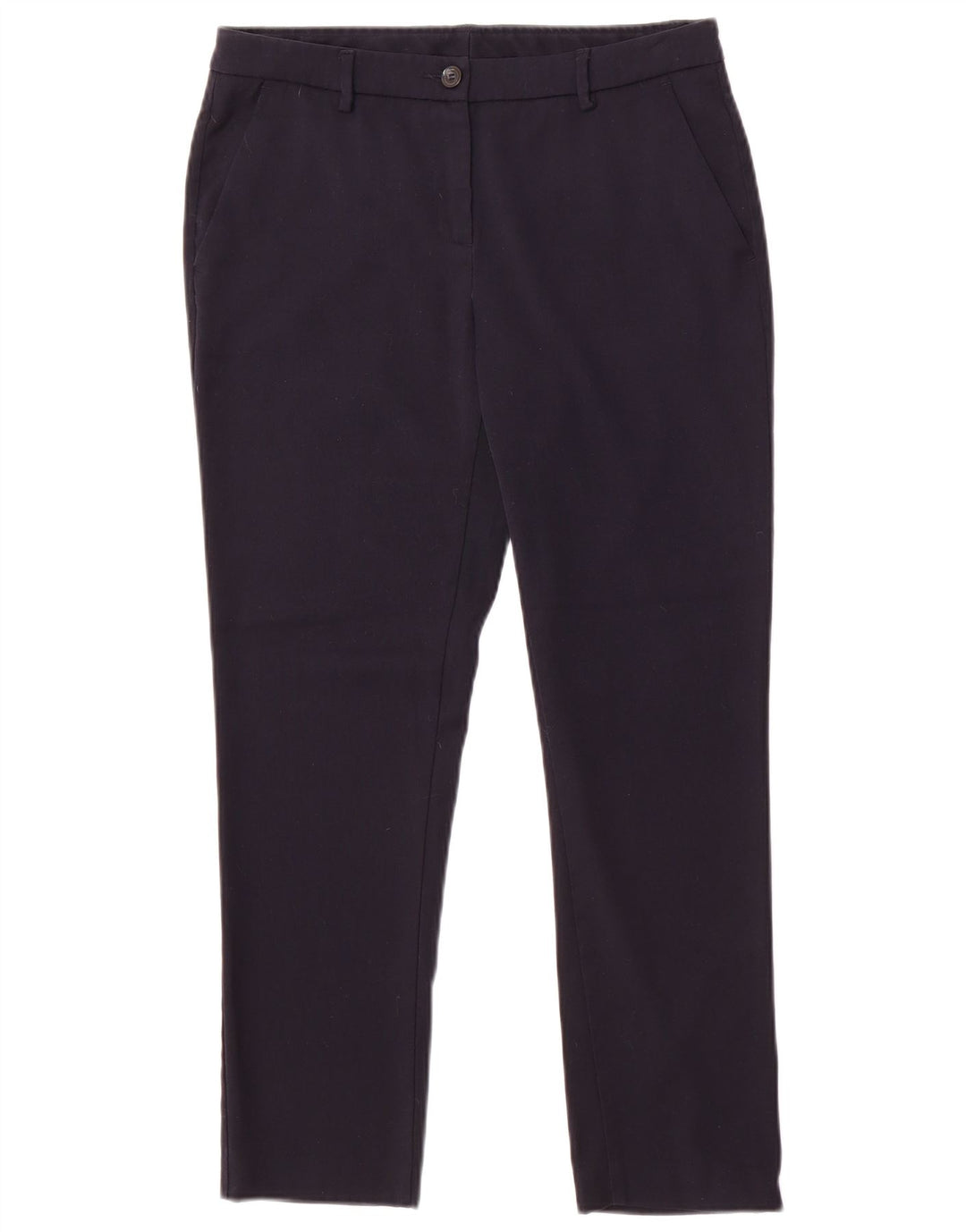 BENETTON Womens Slim Chino Trousers W30 L27 Navy Blue