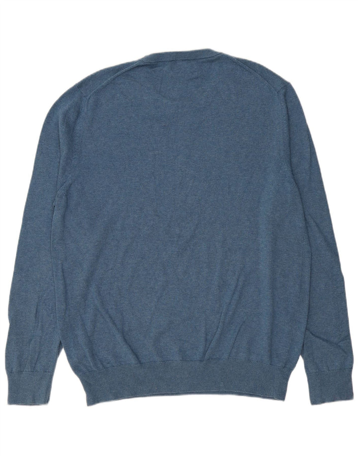 Maglione maglione girocollo da uomo Marks & Spencer XL in cotone blu