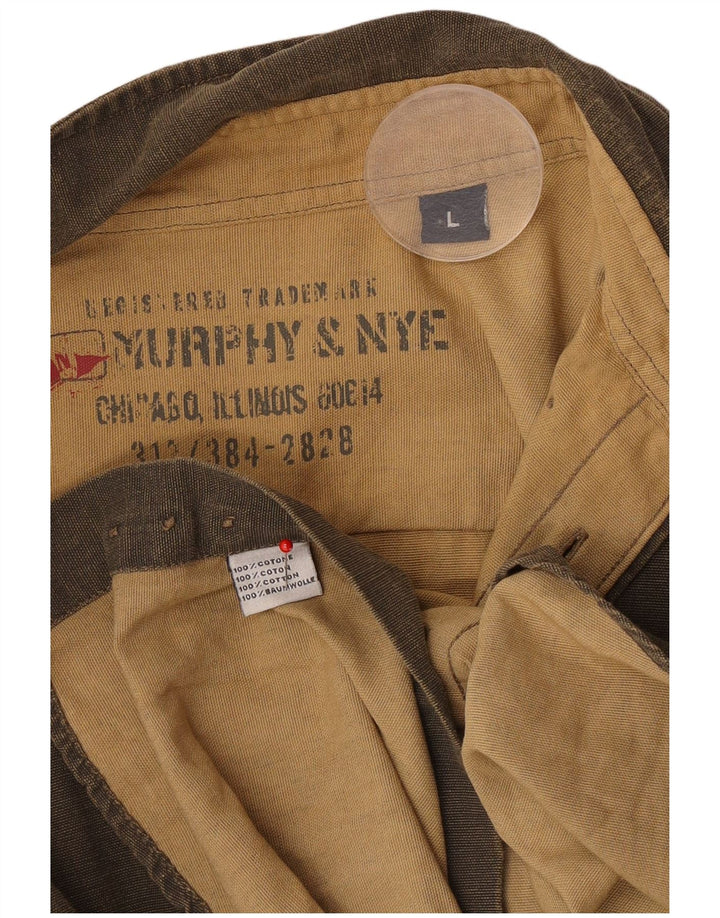 Camicia da uomo Murphy & Nye grande in cotone kaki
