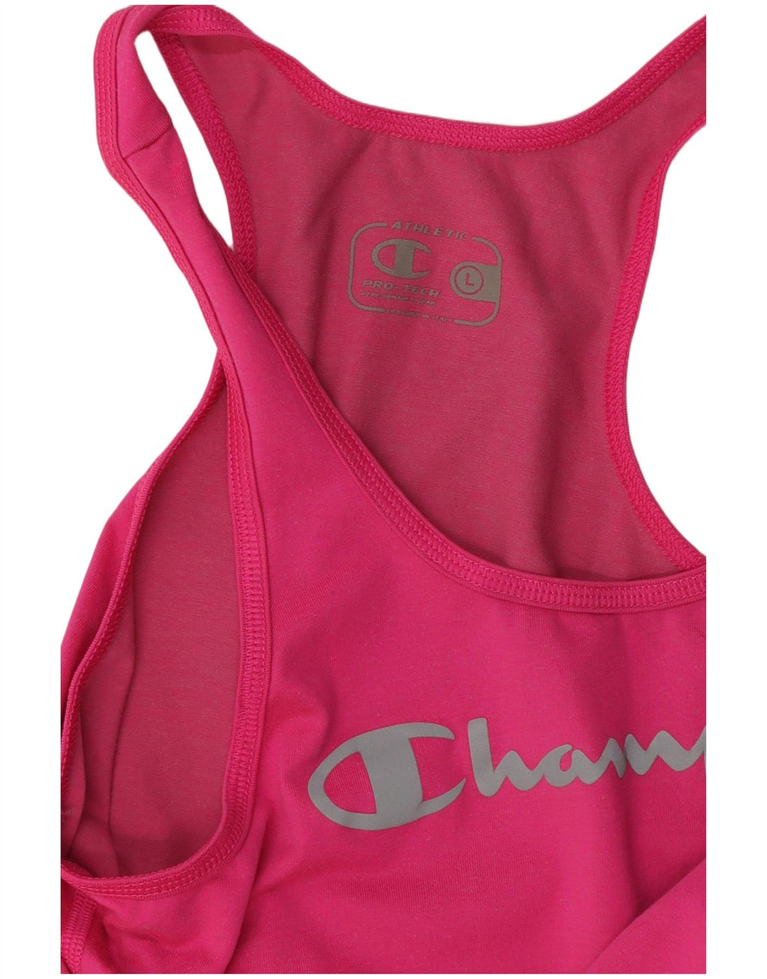 T-shirt grafica da donna CHAMPION Top UK 14 Large Rosa