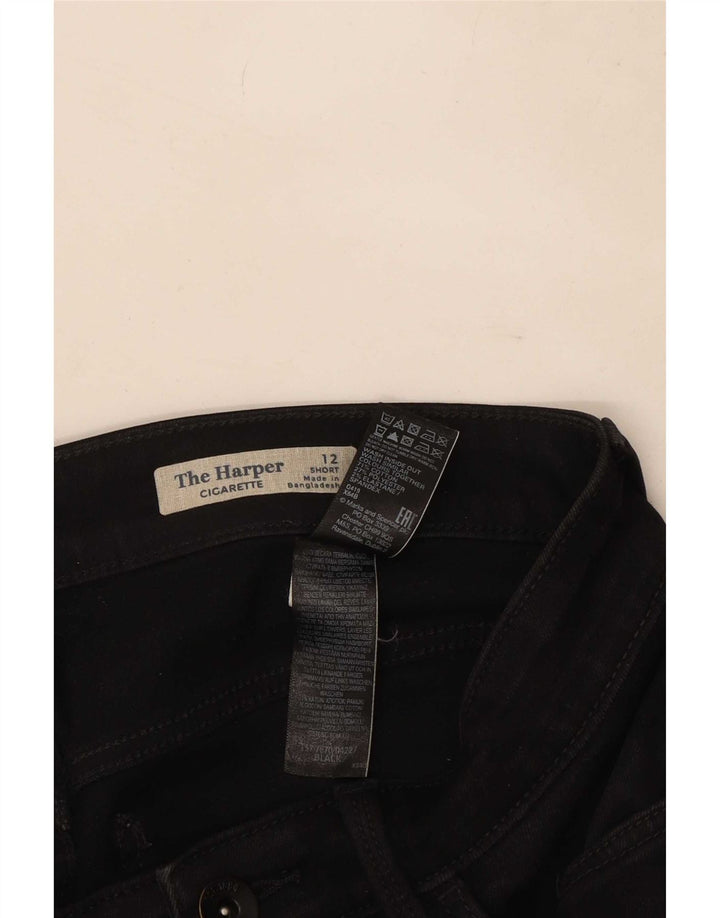 Marks & Spencer Donna The Harper Cropped Jeans UK 12 Medio W30 L24 Nero