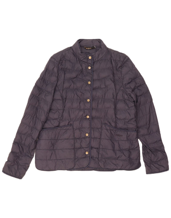 Barbour Giacca imbottita fodera da donna UK 18 XL Blu Navy