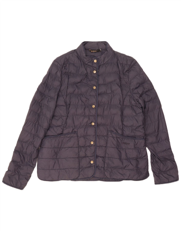 Barbour Giacca imbottita fodera da donna UK 18 XL Blu Navy
