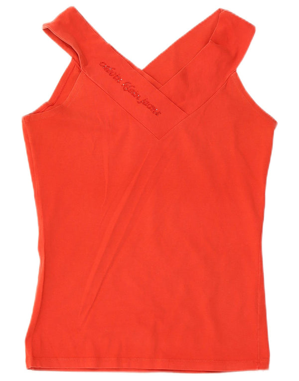 Canotta da donna Calvin Klein Jeans UK 14 grande cotone rosso