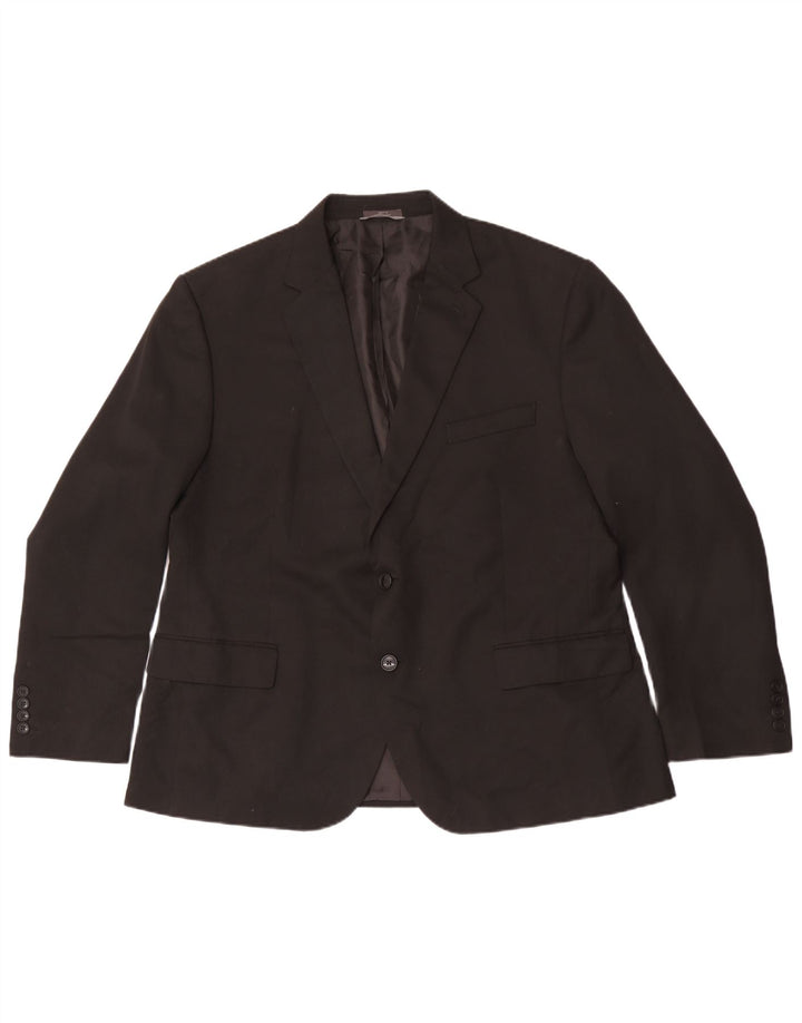 Giacca blazer a 2 bottoni regolare da uomo Marks & Spencer IT 56 3XL Nera