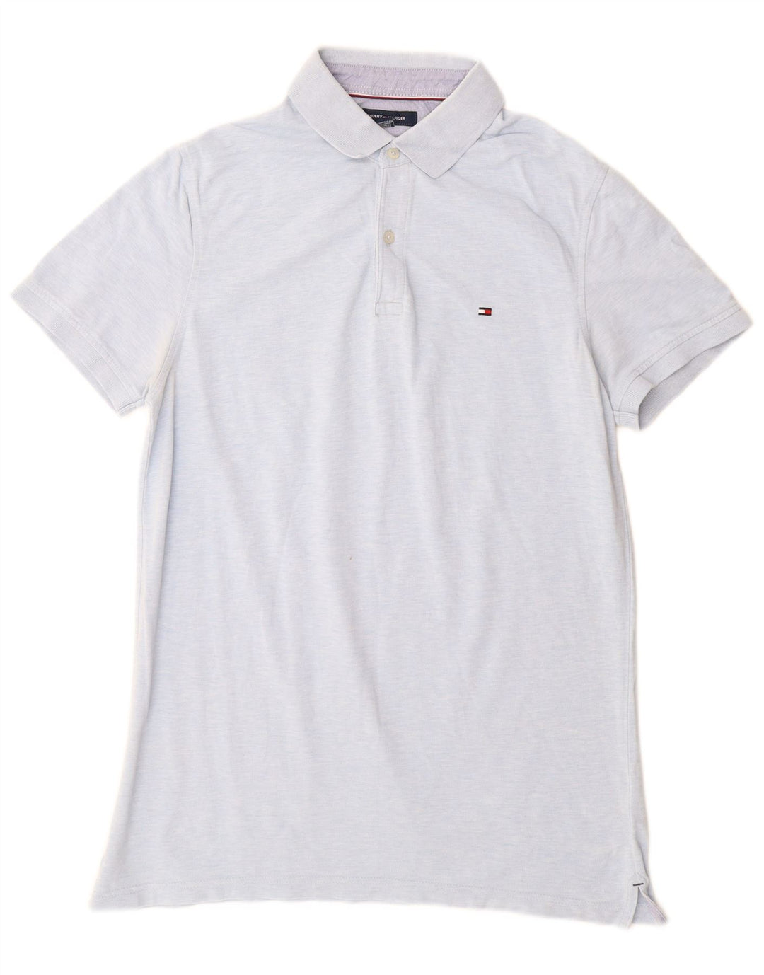Polo da uomo slim fit Tommy Hilfiger in cotone blu medio