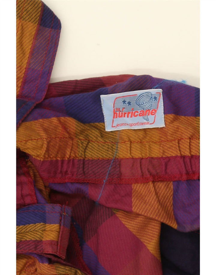 Pantaloni salopette da donna VINTAGE EU 38 Medium W32 L33 a quadri multicolore