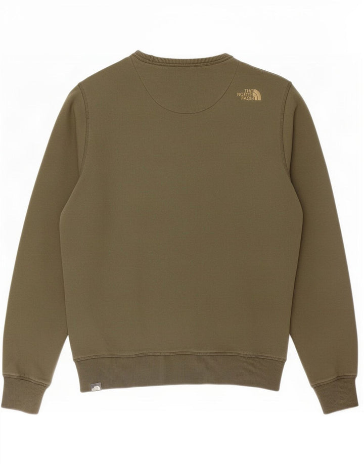 Felpa grafica da uomo The North Face, maglione, cotone kaki medio