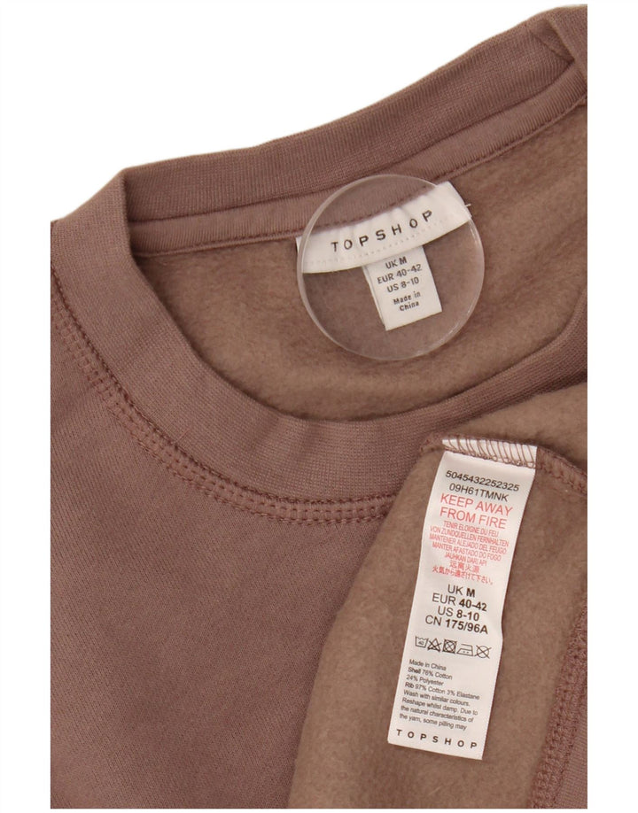 TOPSHOP Felpa oversize da donna Maglione UK 14 Cotone rosa medio
