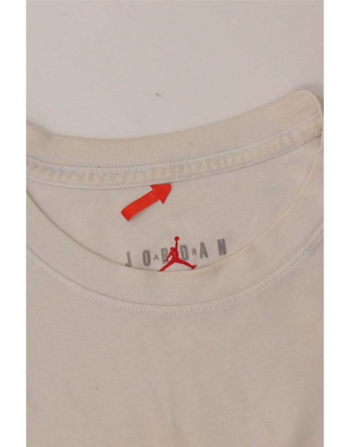 T-shirt grafica da uomo Jordan Top piccola in cotone bianco