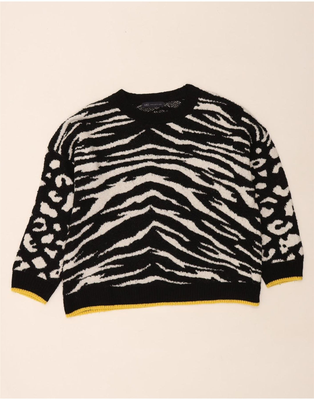 Maglione maglione con scollo a barca da donna Marks & Spencer UK 16 grande nero