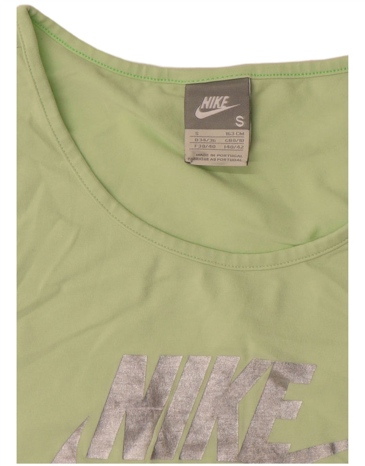 T-shirt grafica corta Nike da donna UK 8/10 piccola verde