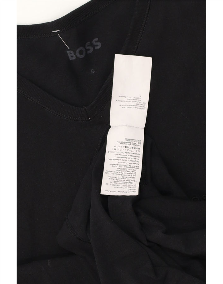 T-shirt da uomo Hugo Boss Top piccola in cotone nero
