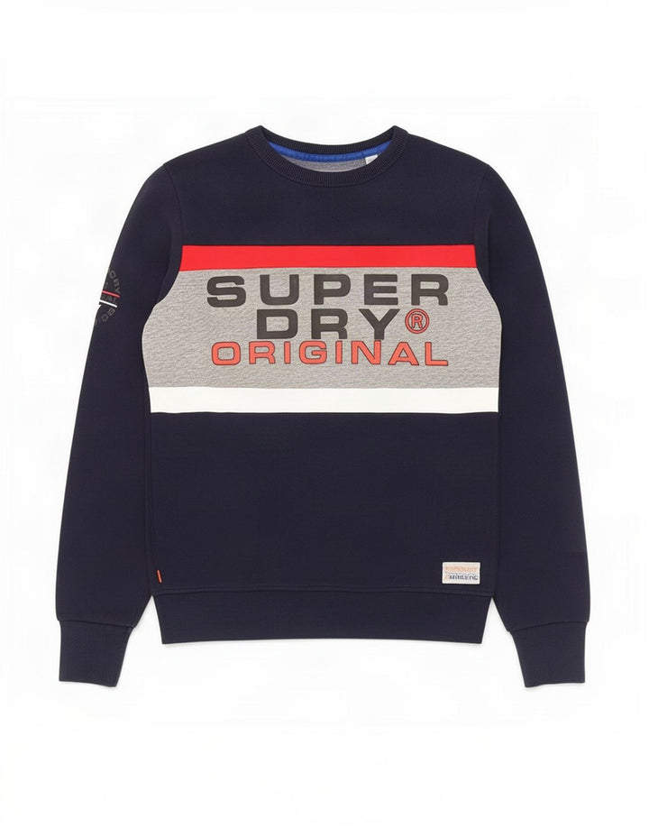 Felpa da donna Superdry Jumper UK 14 Medium Navy Blue Colourblock