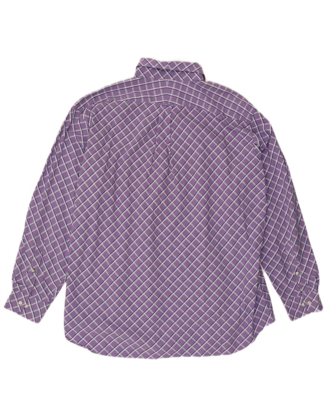TOMMY HILFIGER Camicia da uomo Taglia 17 1/2 XL Cotone a quadri viola