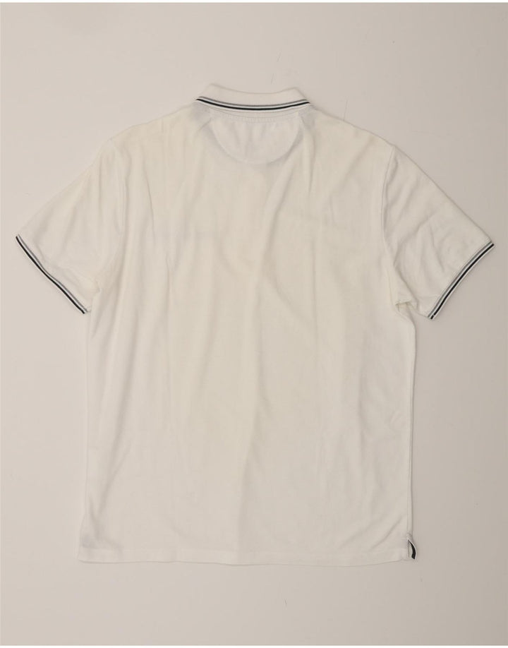 Polo da uomo Easy Fit CHAMPION, taglia grande, in cotone bianco