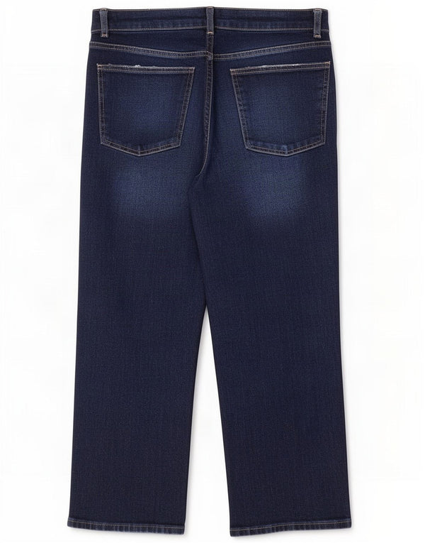 Jeans corti da donna Zara EU 40 medio W30 L25 cotone blu navy