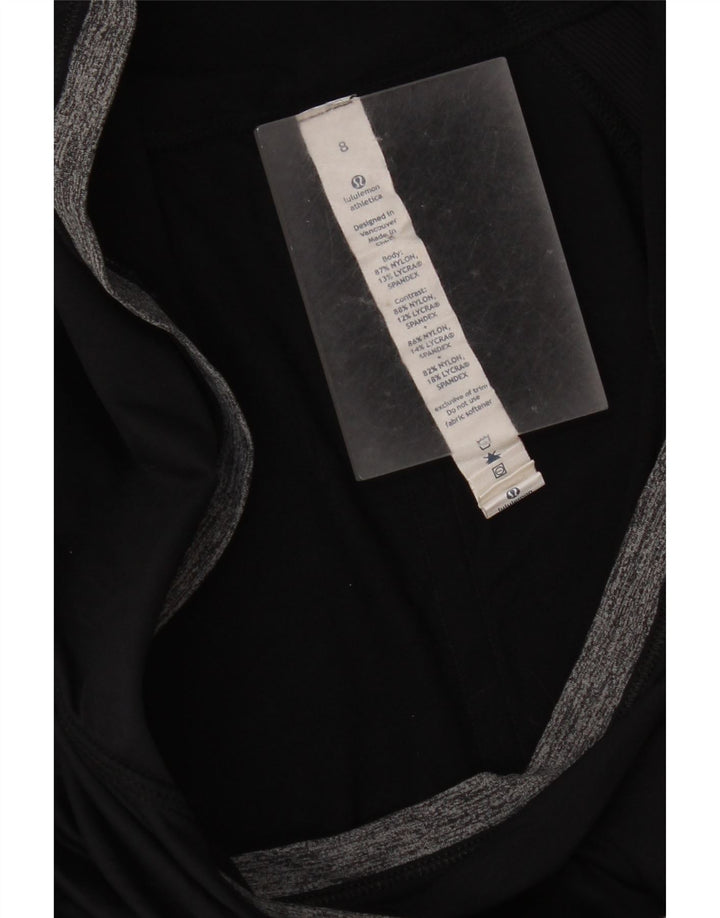 Lululemon Maglia da donna con cappuccio a maniche lunghe US 8 Nylon color block medio nero