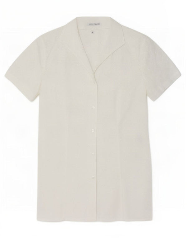 Abito chemisier a maniche corte da donna Naracamicie UK 12 cotone bianco medio