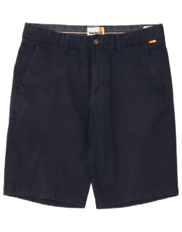 Pantaloncini chino da uomo Timberland W30 cotone blu navy medio