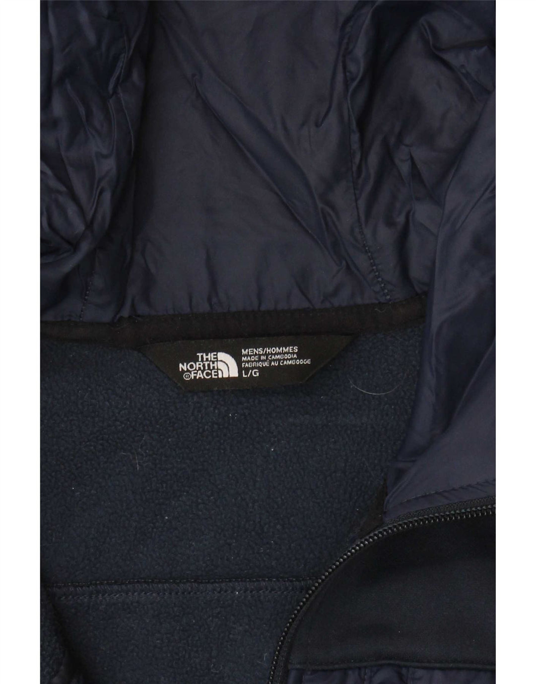 Maglione con cappuccio e zip da uomo The North Face grande in poliestere blu navy