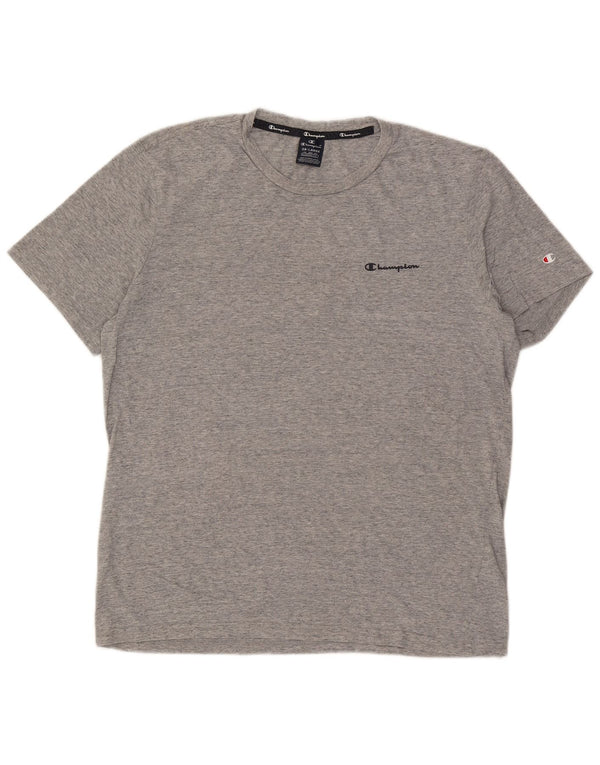 T-shirt da uomo Champion Top 2XL cotone chiazzato grigio