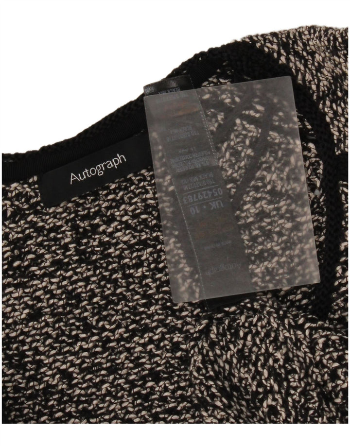 Maglione da donna con scollo a V autografo Marks & Spencer UK 10 piccolo nero