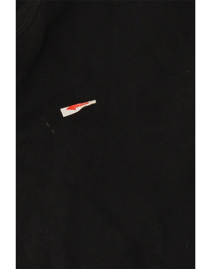 Felpa Nike da uomo con zip e collo, in cotone nero medio