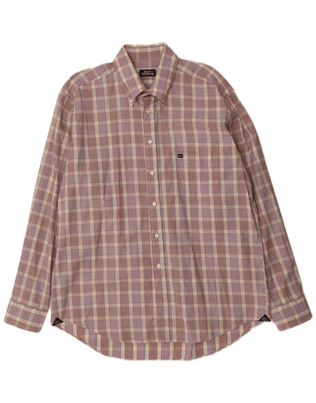 Camicia da uomo Best Company 2XL a quadri multicolore