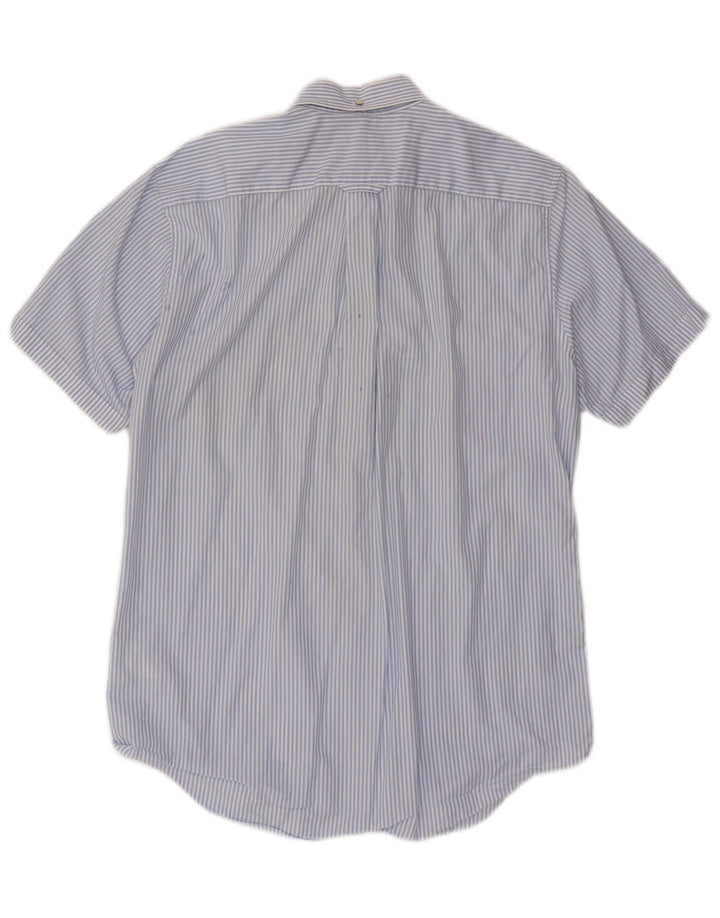 GANT Camicia da uomo The Banker vestibilità regolare a maniche corte blu medio gessato