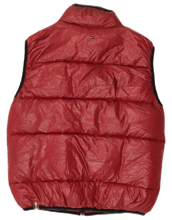 Gilet imbottito da uomo Tommy Hilfiger UK 36 piccolo poliestere rosso