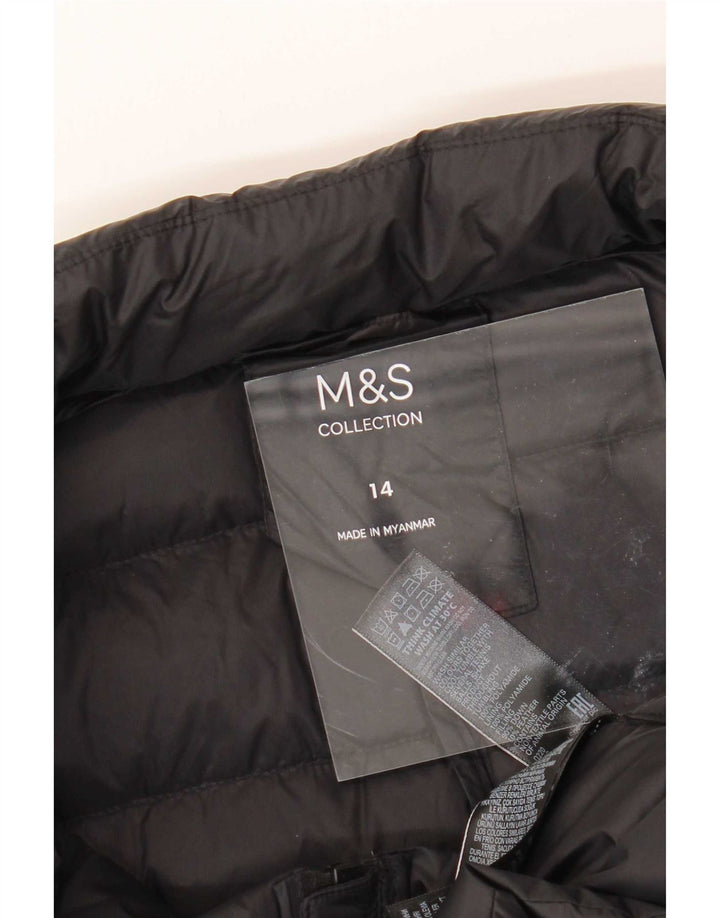Gilet imbottito da donna Marks & Spencer UK 14 medio nero in poliammide