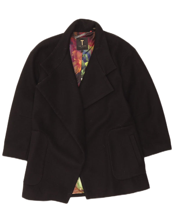 Cappotto aperto oversize da donna Ted Baker taglia 1 XS nero