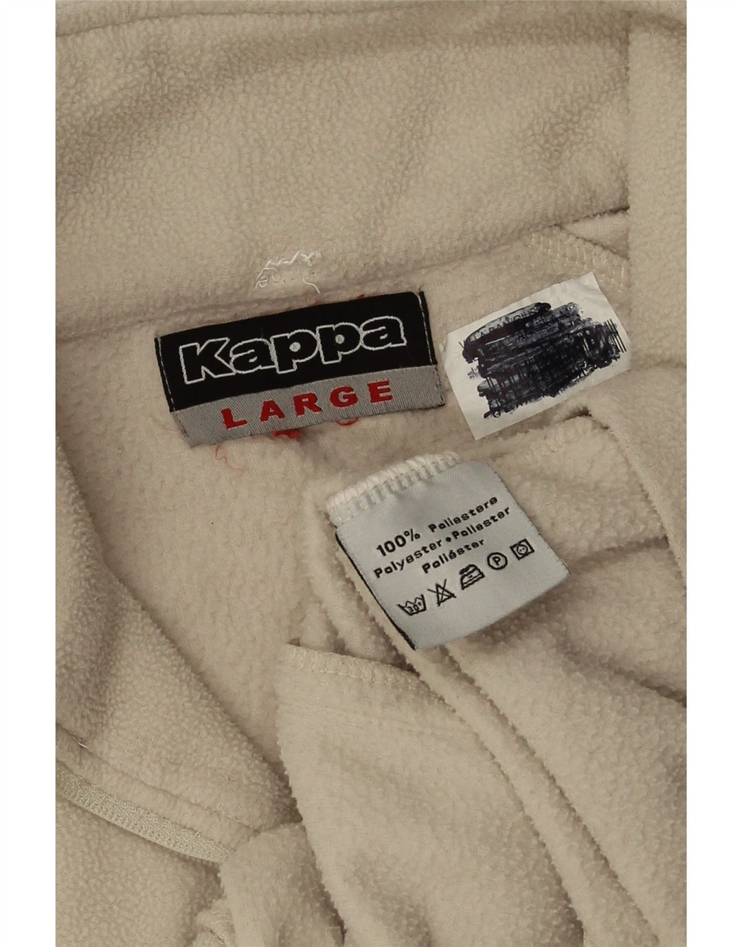 Giacca in pile da uomo Kappa UK 40 Large Beige Poliestere