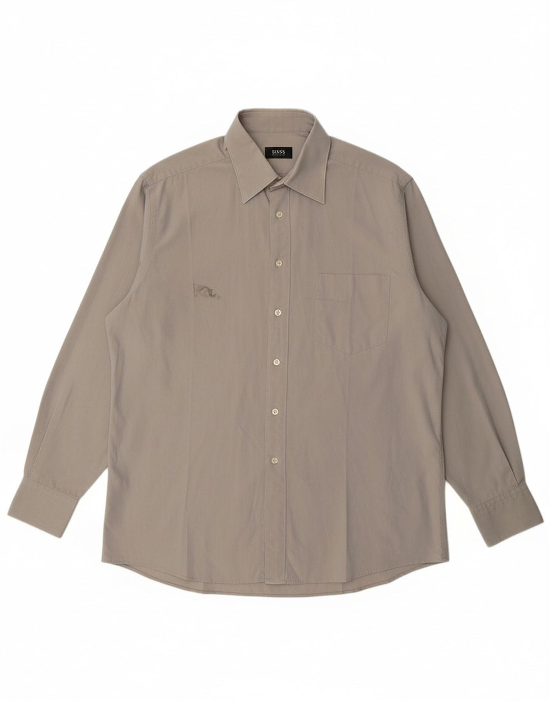 HUGO BOSS Mens Shirt Size 42 16 1/2 Large Grey Cotton Classic