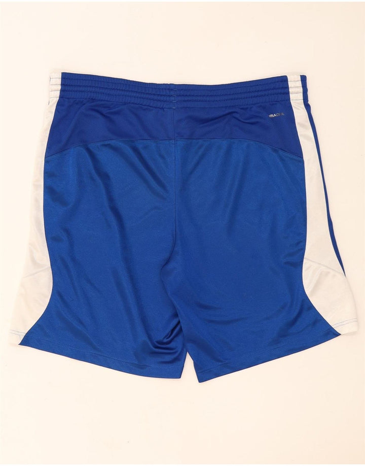 Pantaloncini sportivi Adidas Climalite da uomo, grandi, in poliestere color block blu