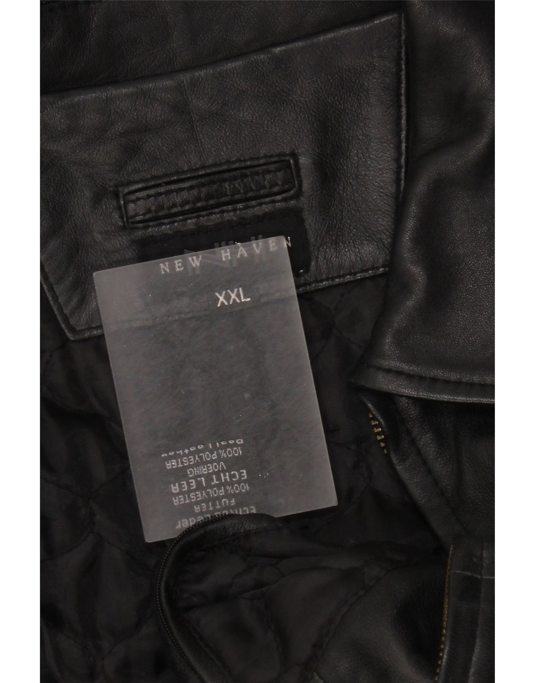 Giacca in pelle vintage da uomo UK 44 2XL Pelle nera