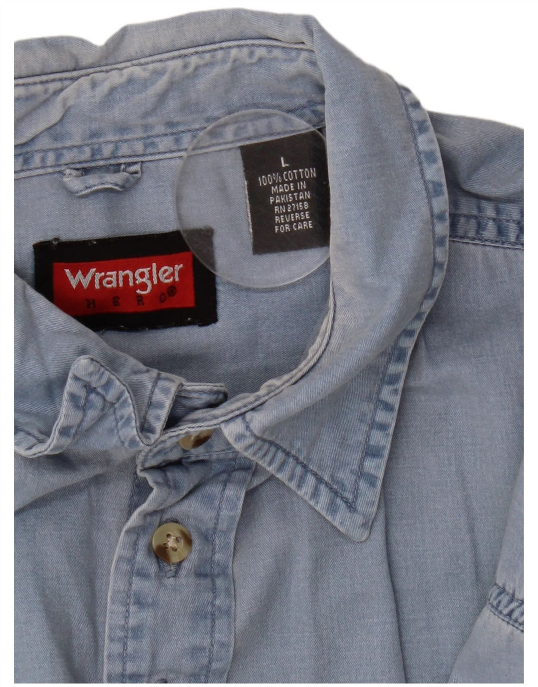 Camicia a maniche corte da uomo Wrangler grande in cotone blu