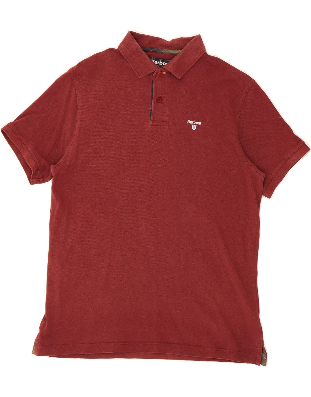BARBOUR Mens Polo Shirt Medium Burgundy Cotton Vintage Barbour and Second-Hand Barbour from Messina Hembry 