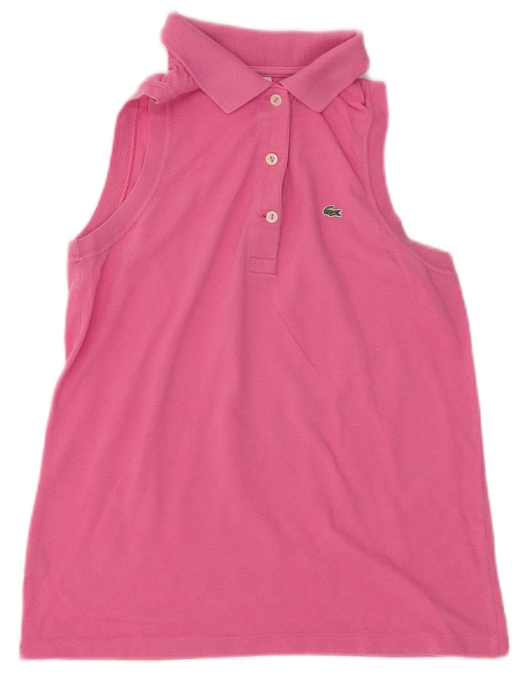 Polo senza maniche da donna LACOSTE taglia 36 piccola in cotone rosa
