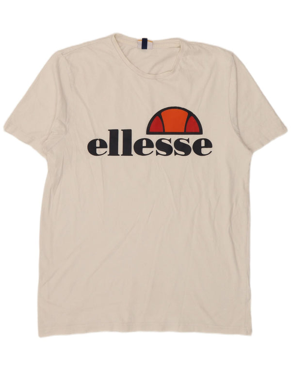 T-shirt grafica da uomo Ellesse Top grande bianca