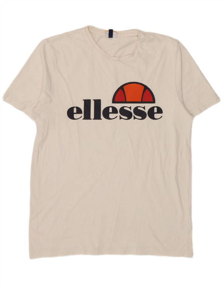 T-shirt grafica da uomo Ellesse Top grande bianca