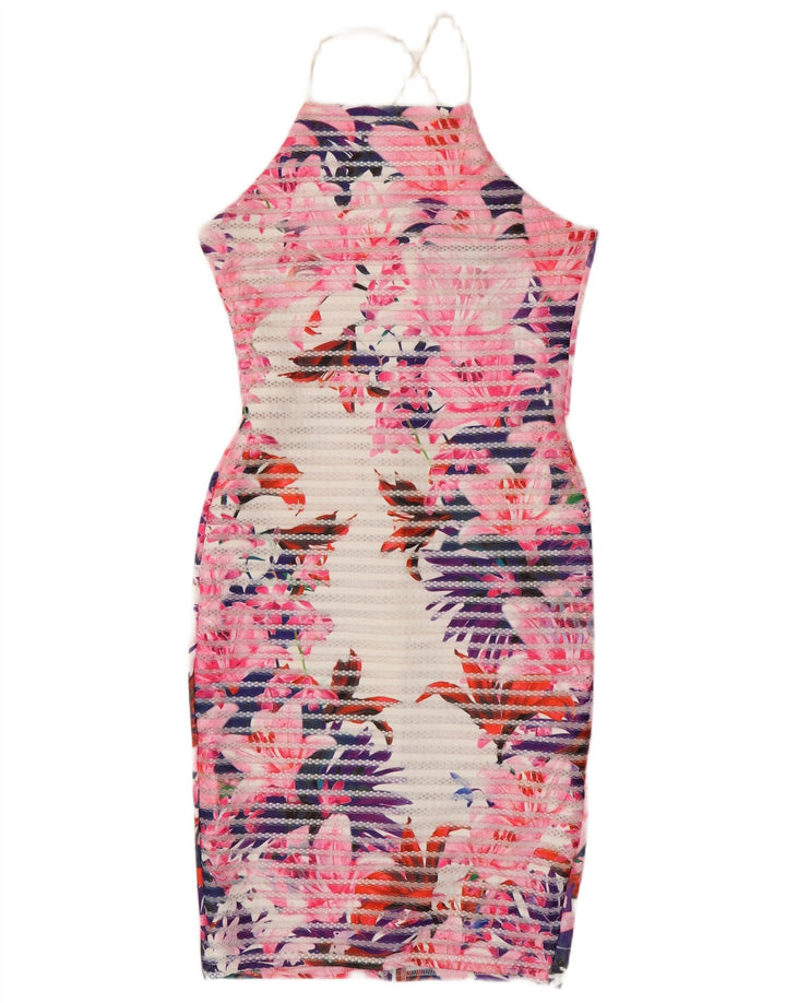 LIPSY Abito halter da donna UK 12 Poliestere floreale multicolore medio