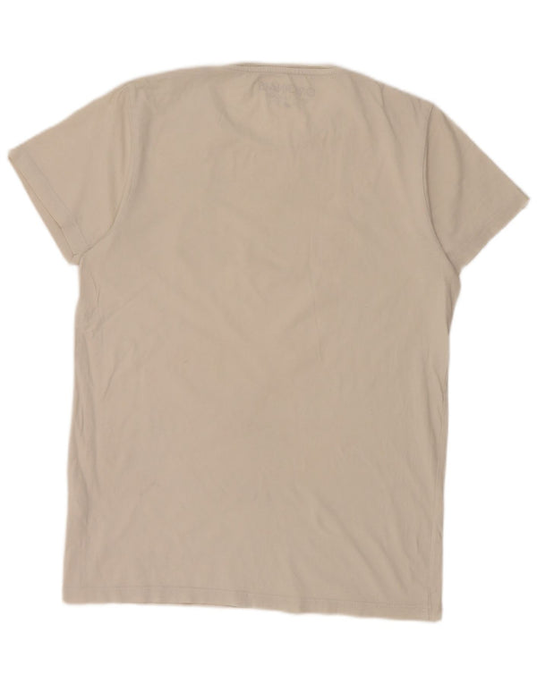 Jack & Jones Mens Graphic T-Shirt Top Large White Cotton