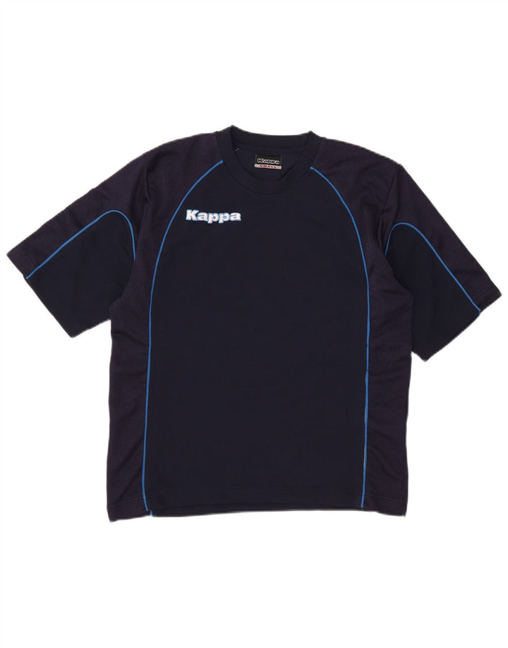 T-shirt grafica da uomo Kappa Top Small blu navy in poliestere
