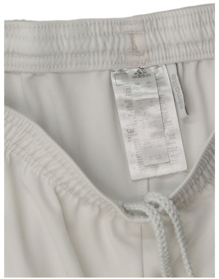 Pantaloncini sportivi Adidas Climalite da uomo XS poliestere bianco