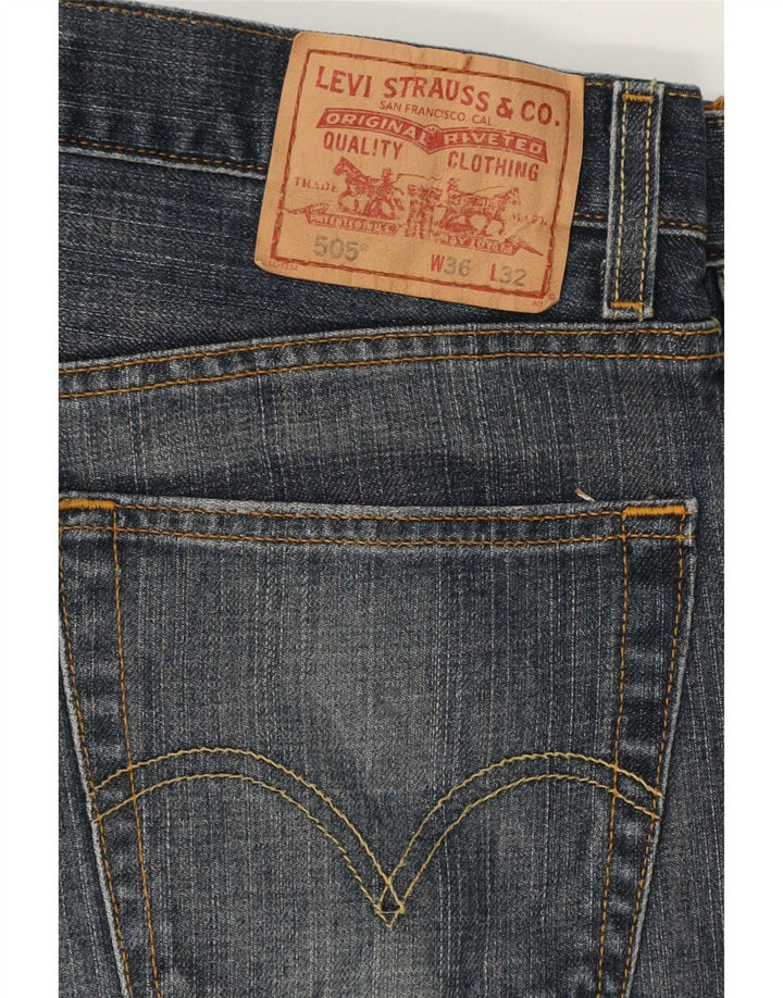 Jeans dritti da uomo Levi's 505 vestibilità regolare W36 L29 cotone blu