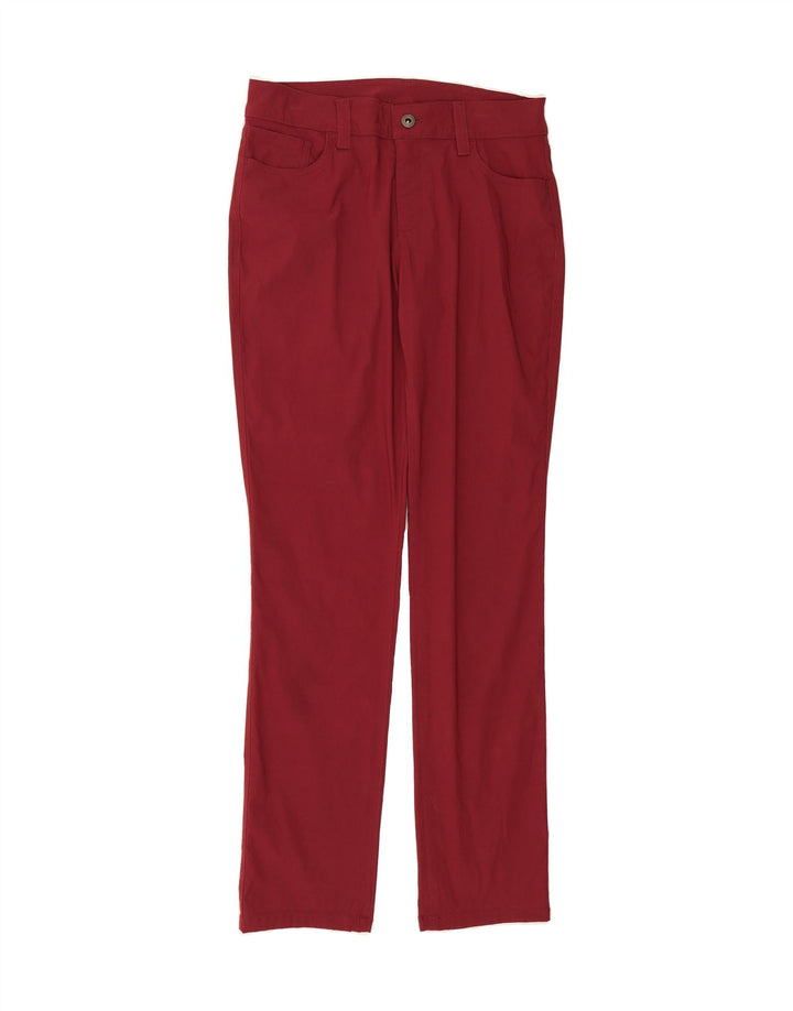 EDDIE BAUER Womens Slim Casual Trousers US 6 Medium W30 L31 Red Nylon Vintage Eddie Bauer and Second-Hand Eddie Bauer from Messina Hembry 