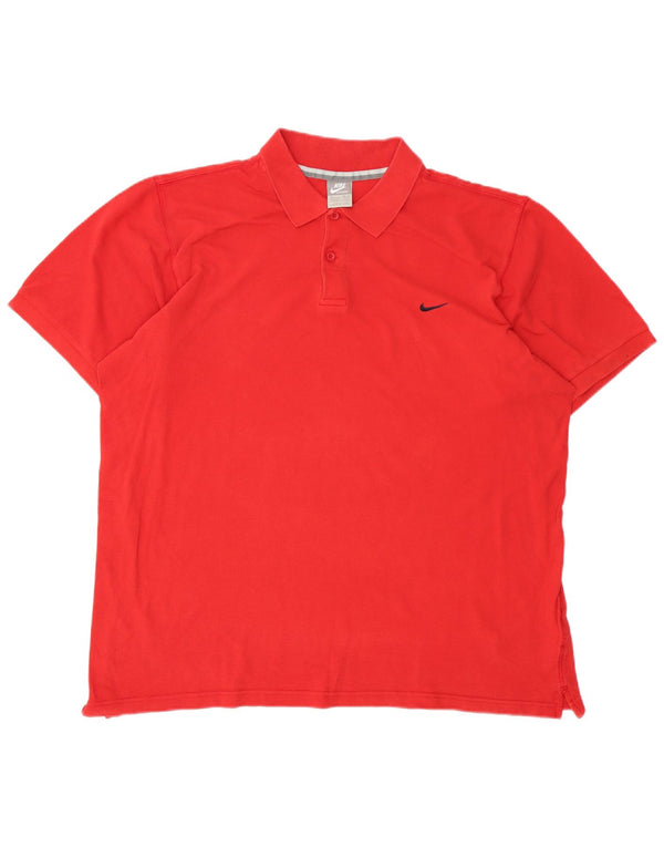 Polo NIKE da uomo UK 45/47 XL rosso cotone