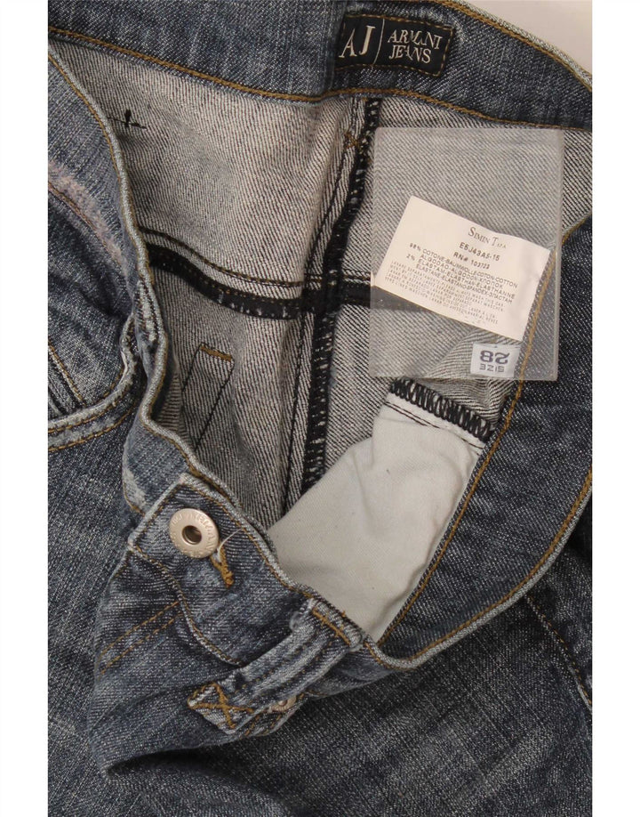Jeans Capri da donna Armani W28 L22 cotone blu